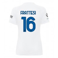 Camisa de Futebol Inter Milan Davide Frattesi #16 Equipamento Secundário Mulheres 2023-24 Manga Curta